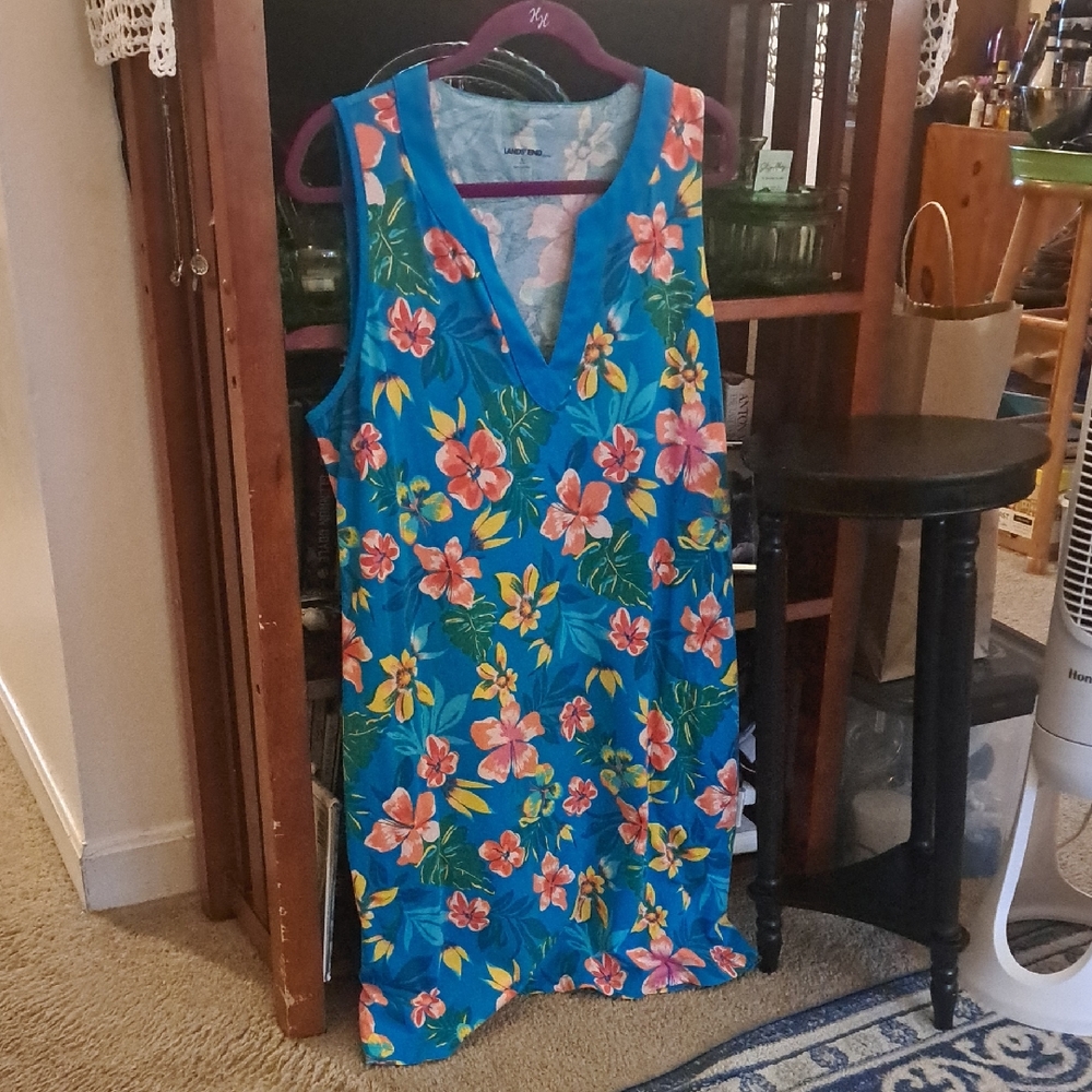 Lands End swjm cover up/dress Large